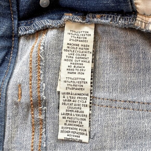 Wax Jean ankle length skinny leg stretch distressed denim overalls. Size S - Picture 8 of 12